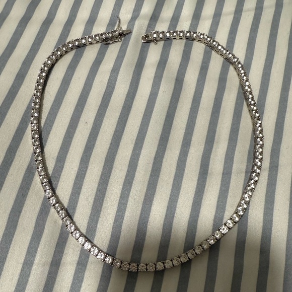 KATE RIVIÈRE NECKLACE IN 3.75MM LAB WHITE SAPPHIRE - Picture 2 of 3